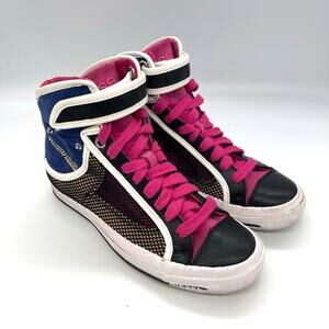 Diesel Women's Net Met High Top Colorful Leather & Suede Sneakers Size 5.5